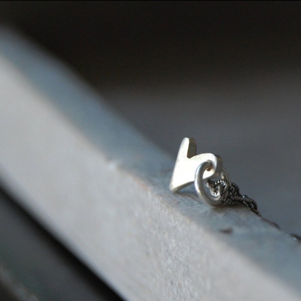 Soul Pieces Miniature Heart Necklace- Tiny Sterling Silver Heart